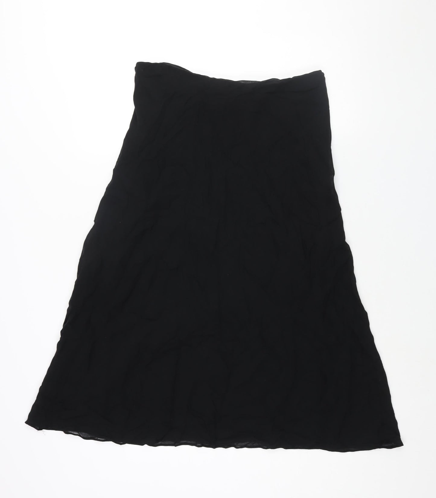 Marks and Spencer Womens Black Polyester A-Line Skirt Size 12
