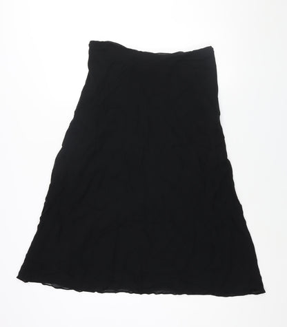 Marks and Spencer Womens Black Polyester A-Line Skirt Size 12
