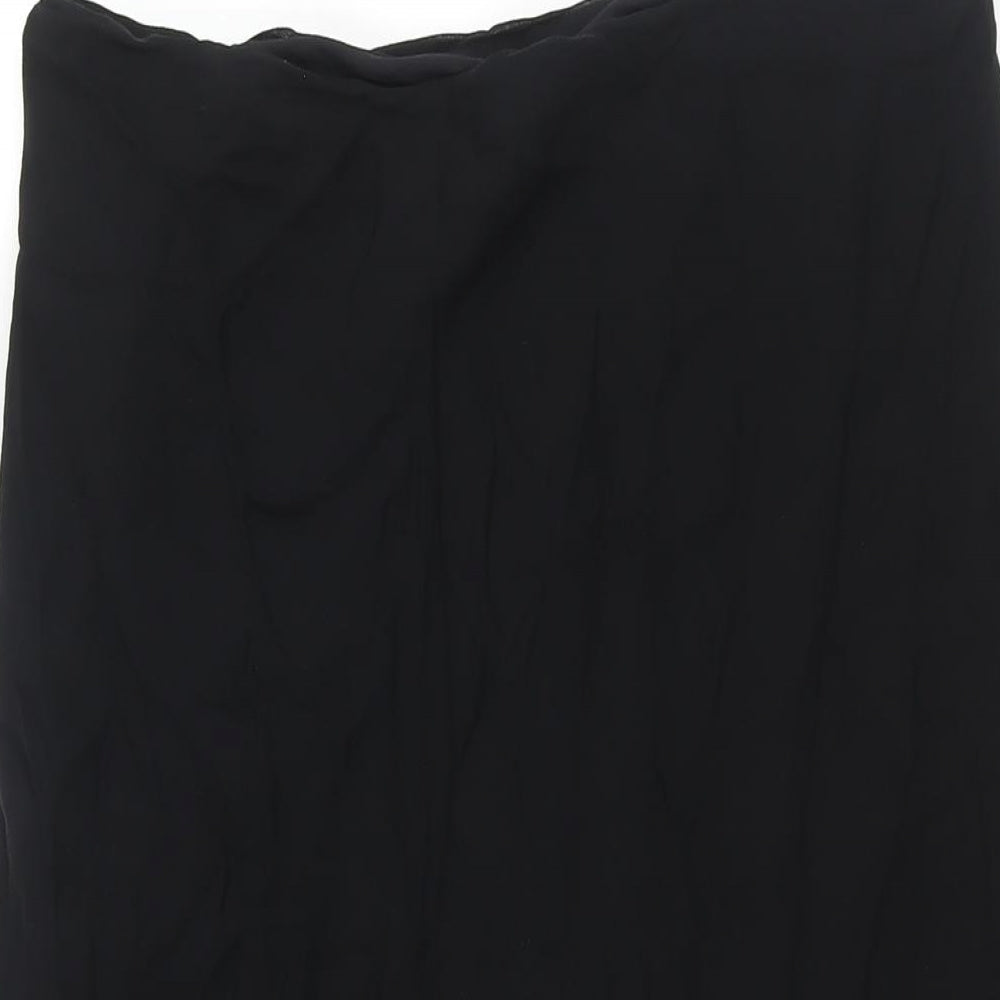 Marks and Spencer Womens Black Polyester A-Line Skirt Size 12
