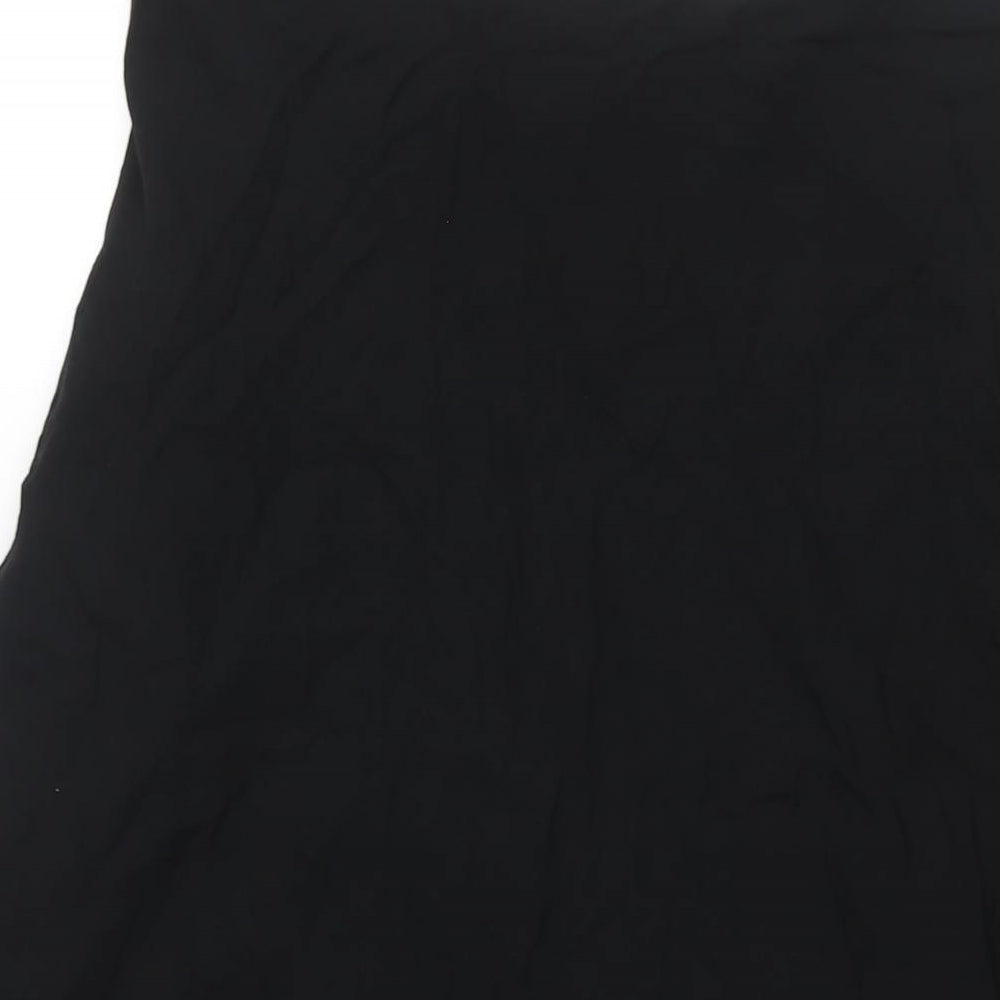 Marks and Spencer Womens Black Polyester A-Line Skirt Size 12