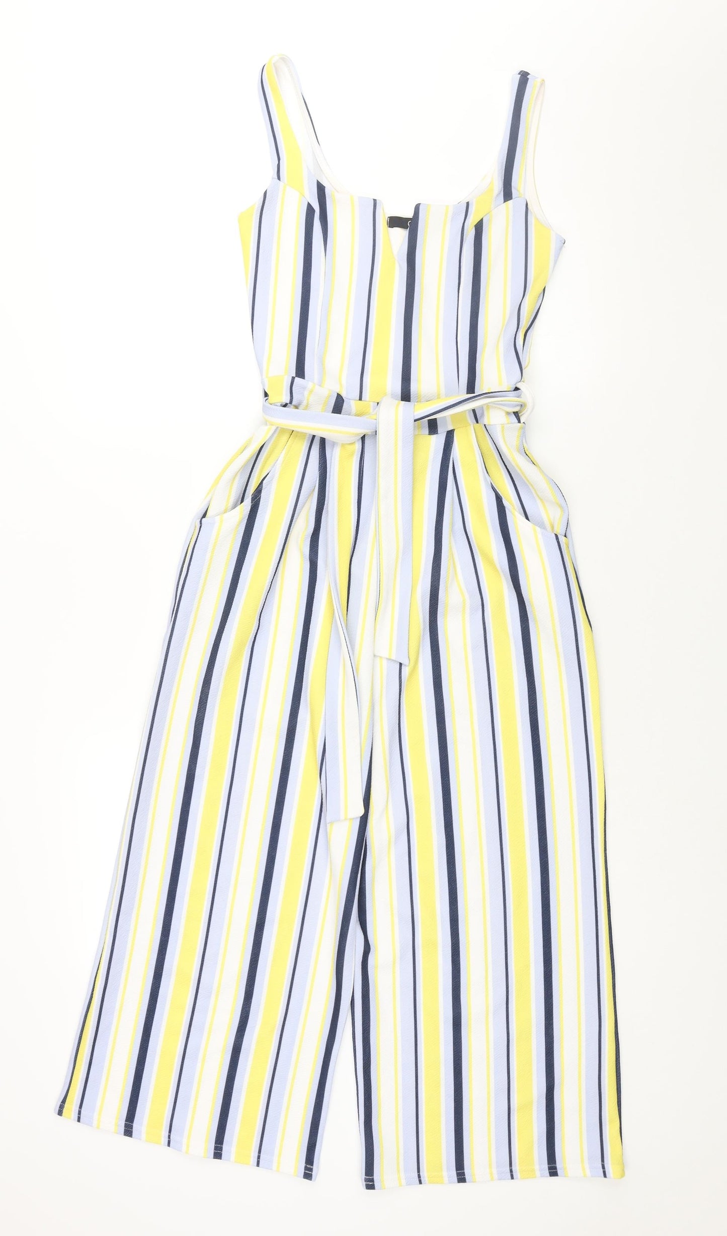 Quiz Womens Multicoloured Striped Polyester Jumpsuit One-Piece Size 6 L23 in Pullover - Belted