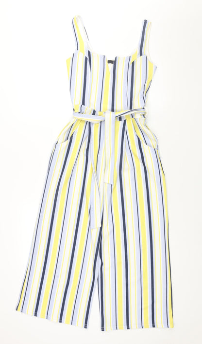 Quiz Womens Multicoloured Striped Polyester Jumpsuit One-Piece Size 6 L23 in Pullover - Belted