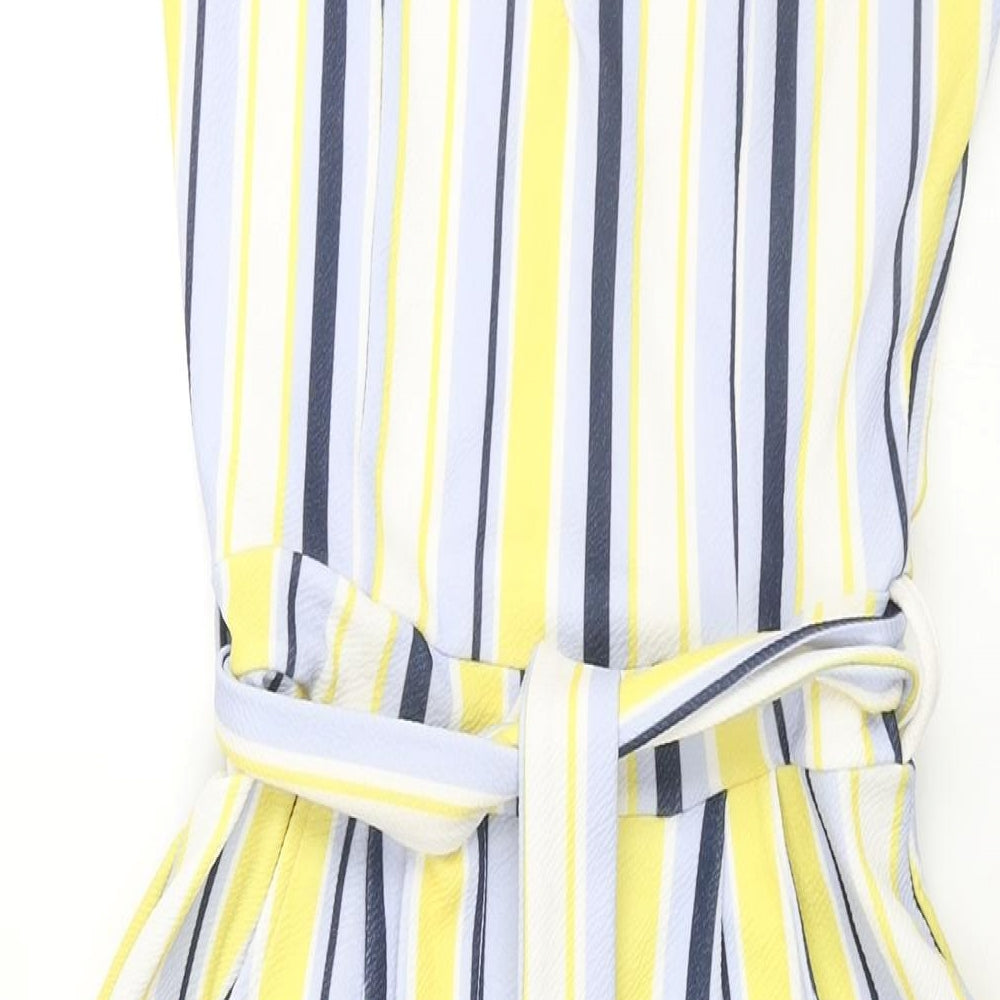 Quiz Womens Multicoloured Striped Polyester Jumpsuit One-Piece Size 6 L23 in Pullover - Belted