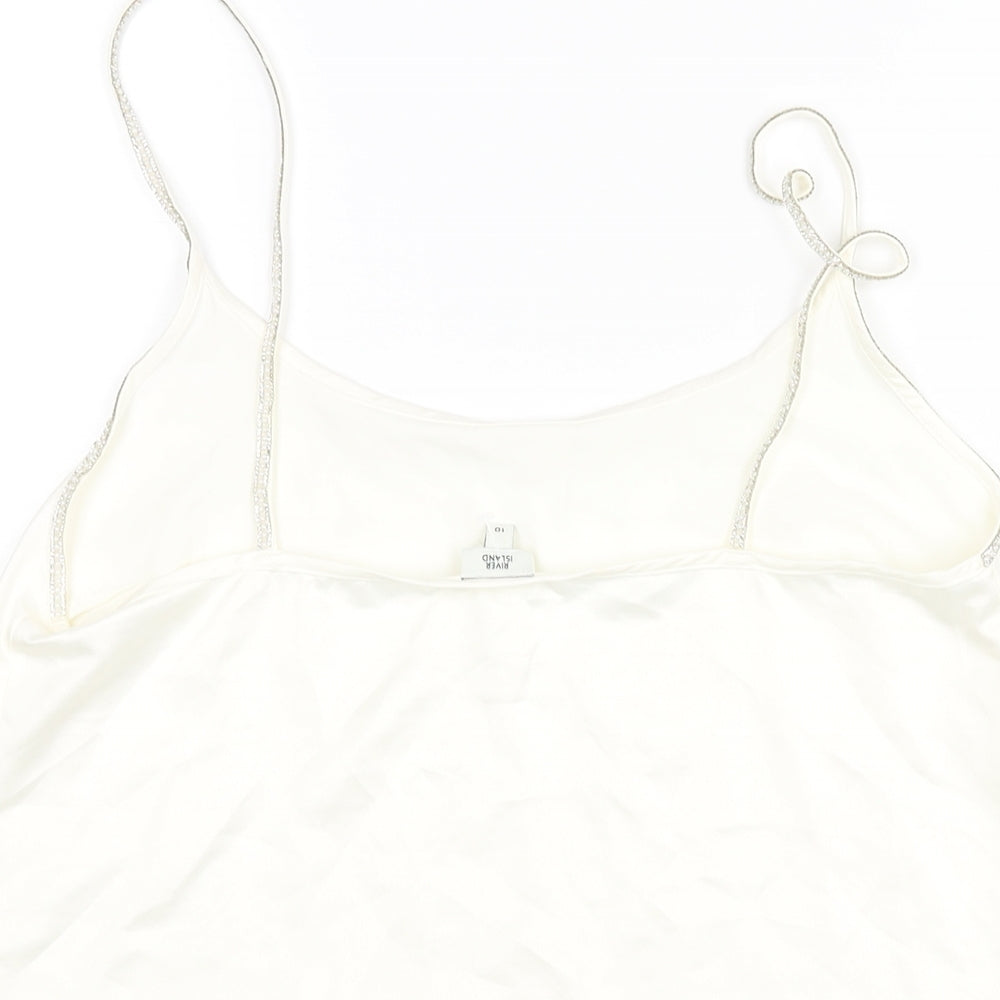 Womens UK Size 10 River Island Ivory Camisole Blouse