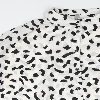 Womens UK Size 14 ASOS White Basic Button-Up