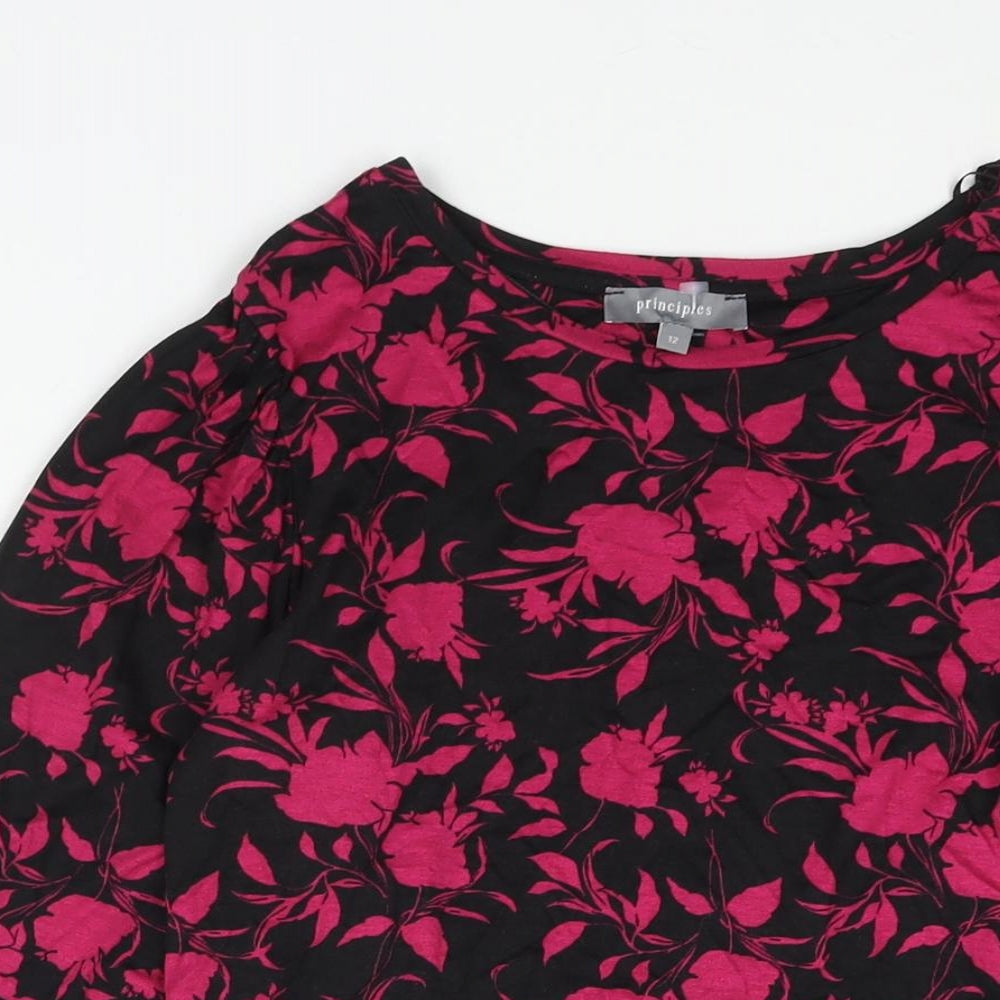 Womens UK Size 12 Principles Pink Basic Blouse