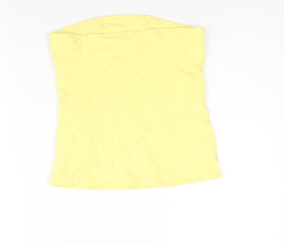 Womens UK Size 8 NEXT Yellow Basic Blouse