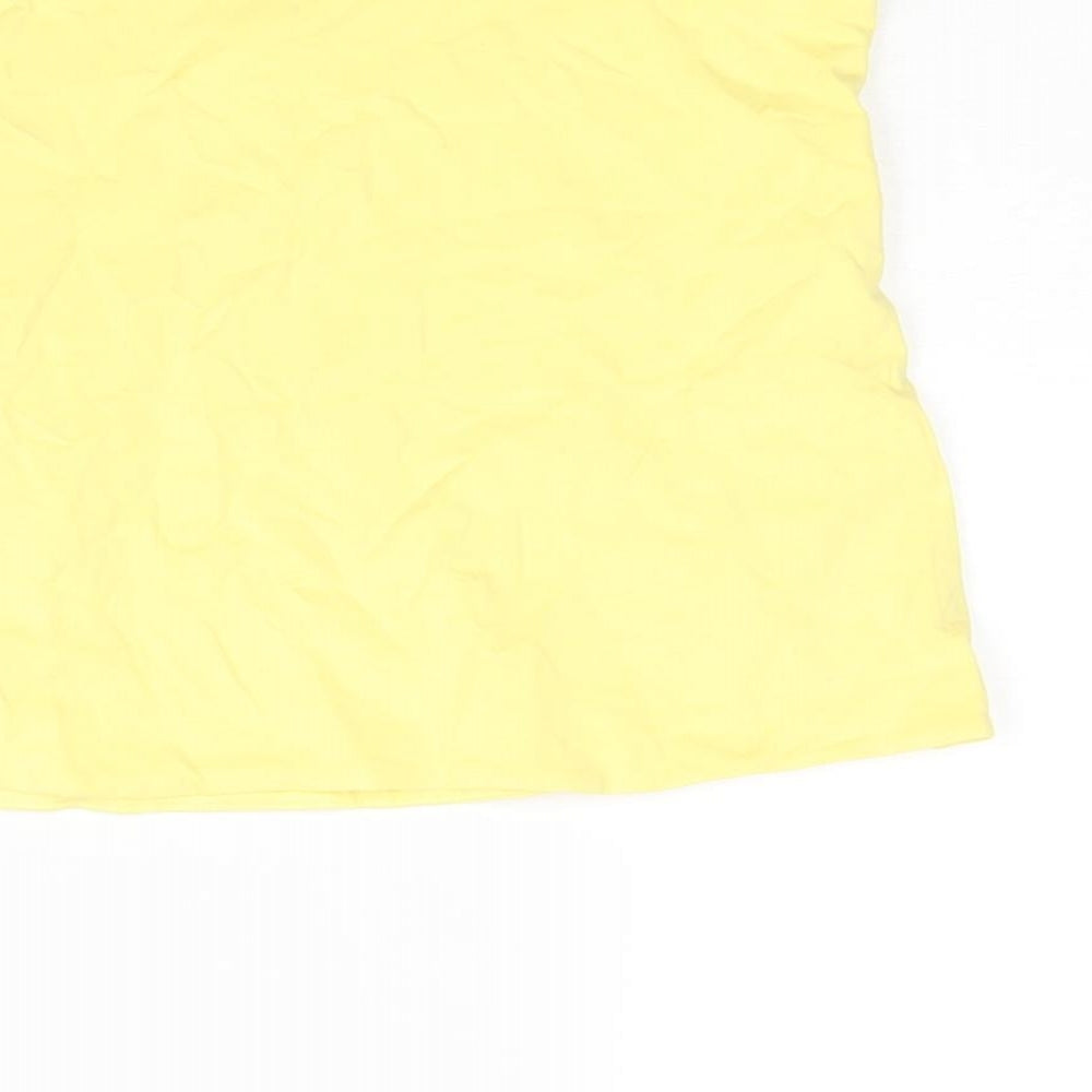 Womens UK Size 8 NEXT Yellow Basic Blouse
