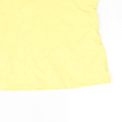 Womens UK Size 8 NEXT Yellow Basic Blouse