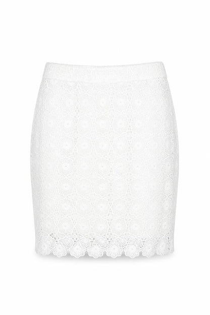 Lipsy Womens White Polyester Straight & Pencil Skirt Size 10 Zip