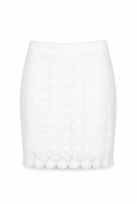 Lipsy Womens White Polyester Straight & Pencil Skirt Size 10 Zip