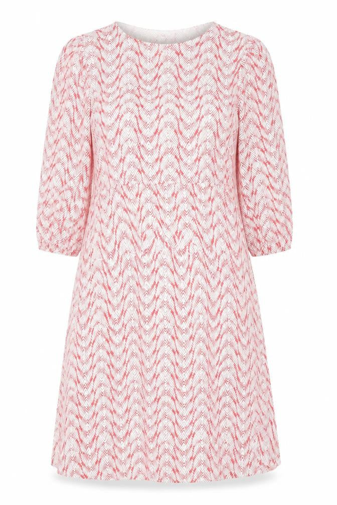 MArks and Womens Red Geometric Viscose A-Line Size 12 Round Neck Pullover