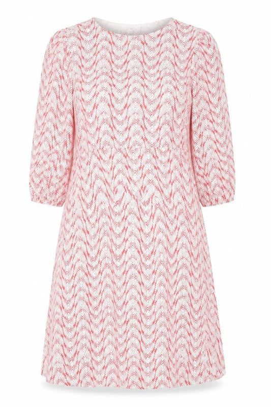 MArks and Womens Red Geometric Viscose A-Line Size 12 Round Neck Pullover