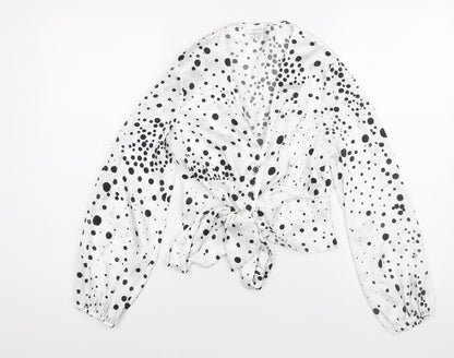 Womens UK Size 8 Topshop White Basic Blouse