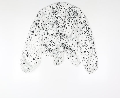 Womens UK Size 8 Topshop White Basic Blouse