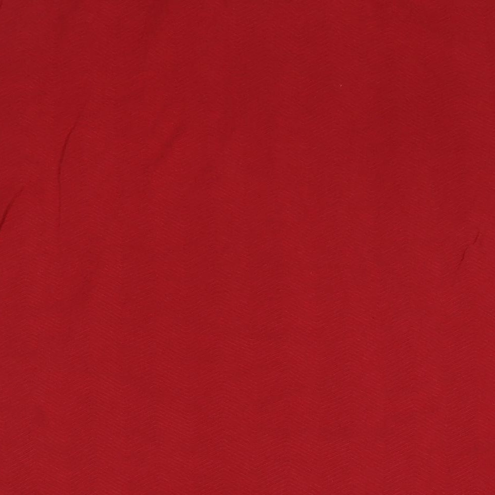 ACW85 Mens Red Polyester Polo Size XL Collared Pullover