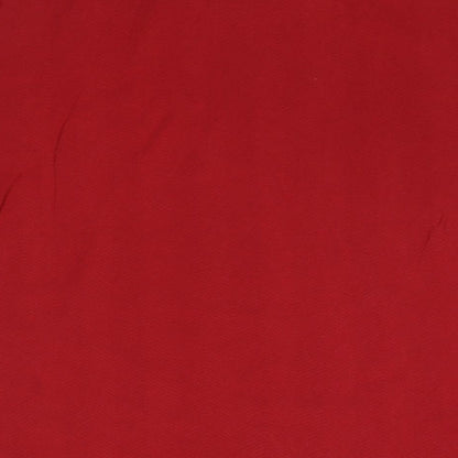 ACW85 Mens Red Polyester Polo Size XL Collared Pullover