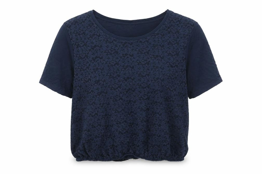 Womens UK Size 10 Cotton Traders Blue Basic T-Shirt