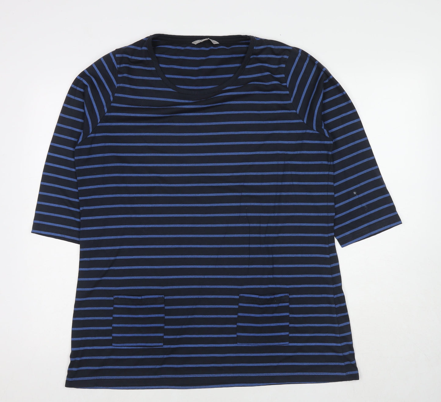 Womens UK Size 16 Pebble Bay Blue Tunic T-Shirt