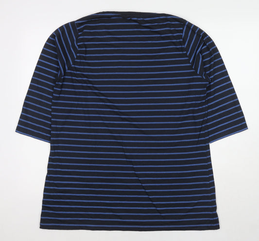 Womens UK Size 16 Pebble Bay Blue Tunic T-Shirt