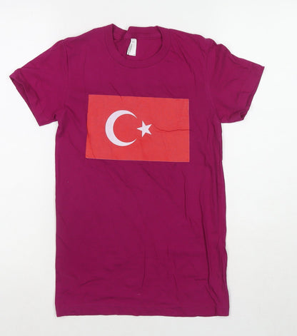 Womens UK Size S American Apparel Purple Basic T-Shirt