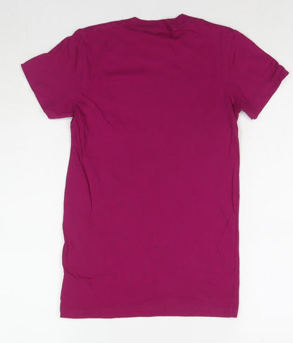 Womens UK Size S American Apparel Purple Basic T-Shirt