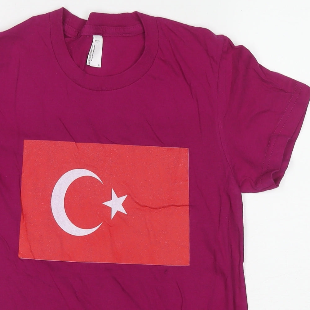 Womens UK Size S American Apparel Purple Basic T-Shirt