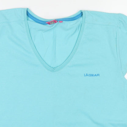 Womens UK Size 20 LA Gear Blue Basic T-Shirt