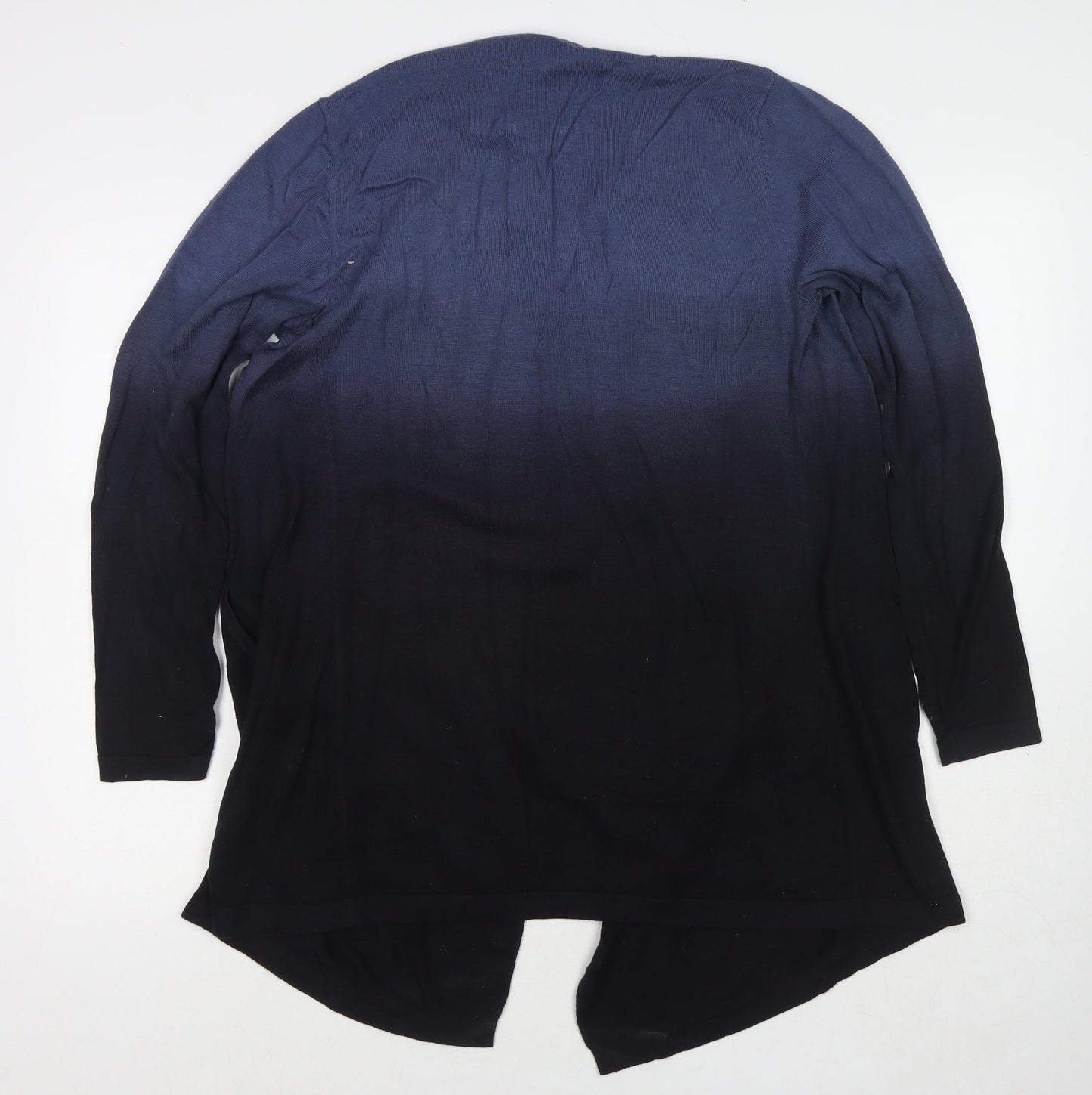 Miss Captain Womens Blue V-Neck Viscose Cape Jumper Size 12