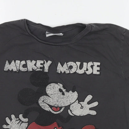 Womens UK Size XS Disney Brown Basic T-Shirt