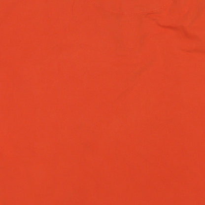 Easy Mens Orange Cotton Polo Size 2XL Collared Pullover