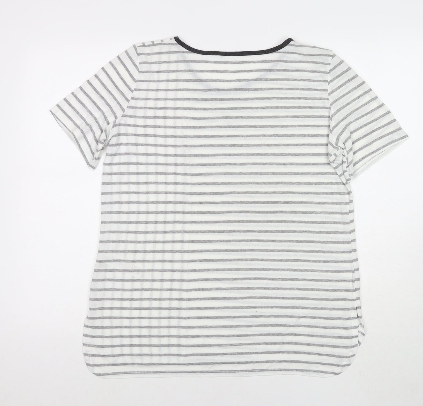 Womens UK Size 16 Dorothy Perkins White Basic T-Shirt