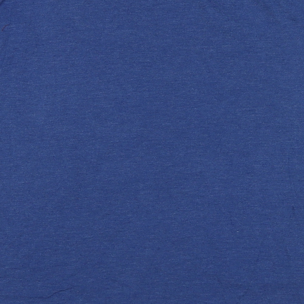 Sportsclub Womens Blue Cotton Basic T-Shirt Size M Round Neck