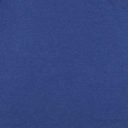 Sportsclub Womens Blue Cotton Basic T-Shirt Size M Round Neck