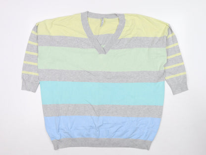 Womens UK Size One Size Capsule Multicoloured Pullover Jumper