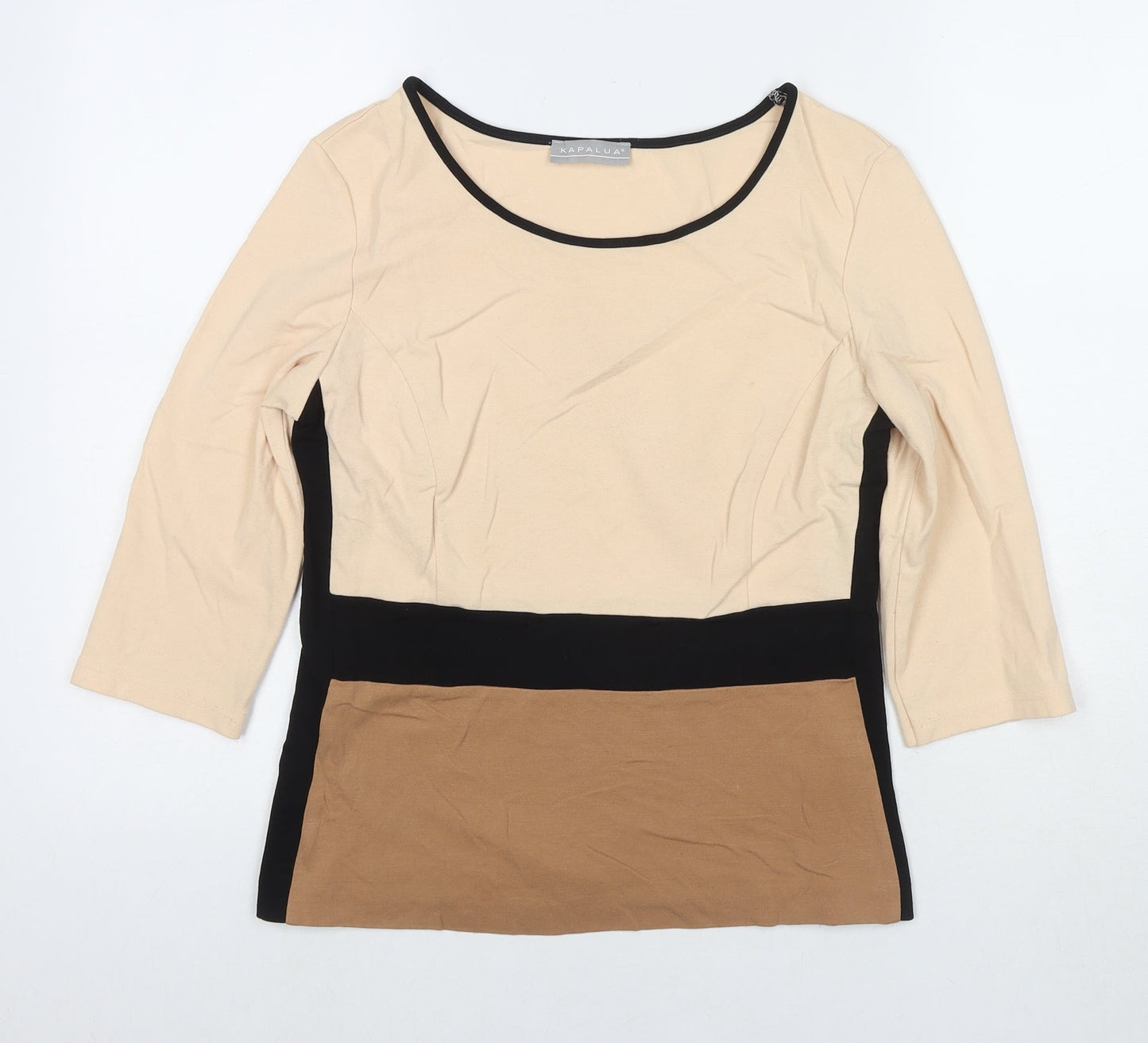 Womens UK Size 14 Kapalua Brown Basic Blouse