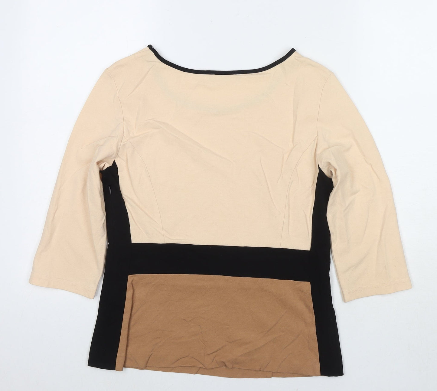 Womens UK Size 14 Kapalua Brown Basic Blouse