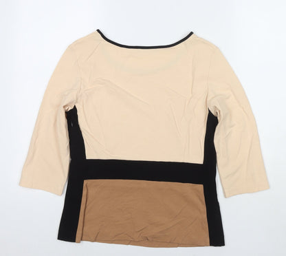 Womens UK Size 14 Kapalua Brown Basic Blouse