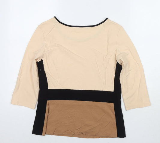 Womens UK Size 14 Kapalua Brown Basic Blouse