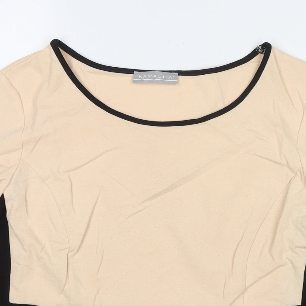 Womens UK Size 14 Kapalua Brown Basic Blouse