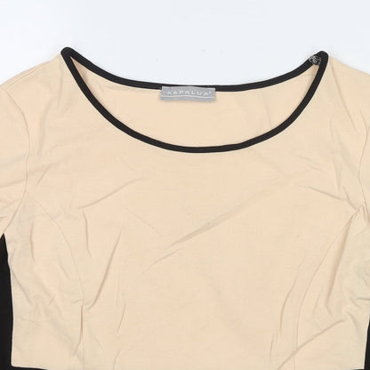 Womens UK Size 14 Kapalua Brown Basic Blouse