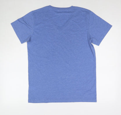 Womens UK Size M Russell Blue Basic T-Shirt