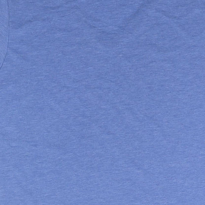 Womens UK Size M Russell Blue Basic T-Shirt