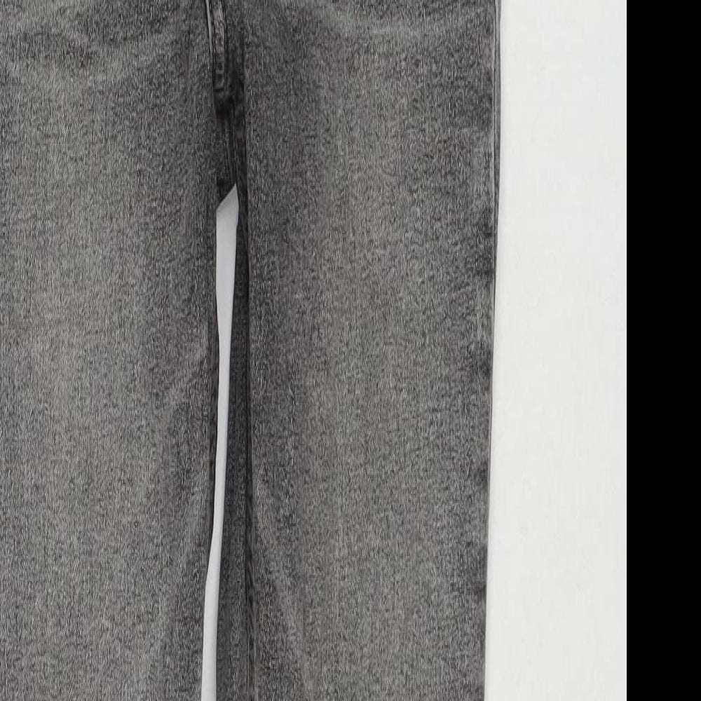 Topshop Womens Grey Cotton Skinny Jeans Size 28 L32 in Regular Zip