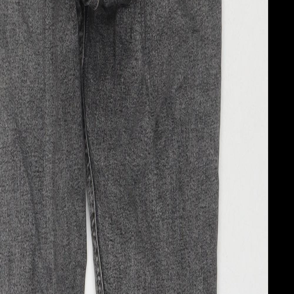 Topshop Womens Grey Cotton Skinny Jeans Size 28 L32 in Regular Zip