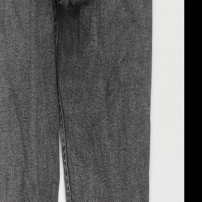 Topshop Womens Grey Cotton Skinny Jeans Size 28 L32 in Regular Zip