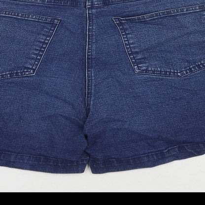 For Women Womens Blue Polyester Blend Hot Pants Shorts Size 30 in L5 in Regular Zip