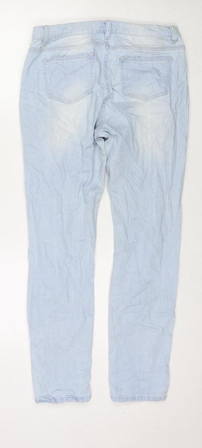 Jay Jays Womens Blue Cotton Skinny Jeans Size 6 L26 in Regular Zip
