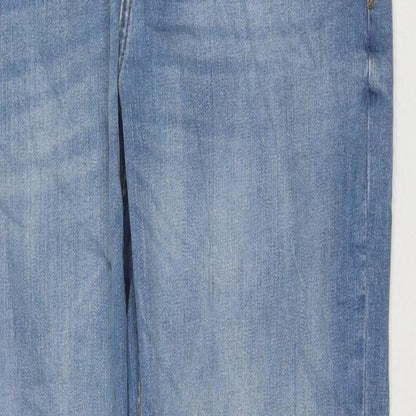 365 Denim Mens Blue Cotton Straight Jeans Size 34 in L34 in Regular Zip