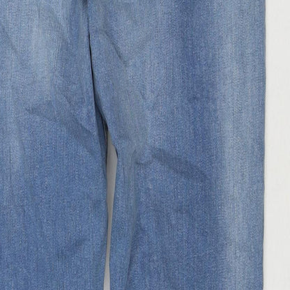 365 Denim Mens Blue Cotton Straight Jeans Size 34 in L34 in Regular Zip